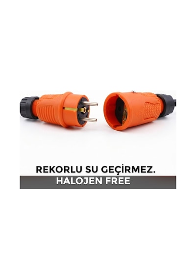 Rekorlu Kauçuk Erkek Dişi Fiş 2 Li Monofaze Halojen 16a-220volt-3.7kw - 921846562