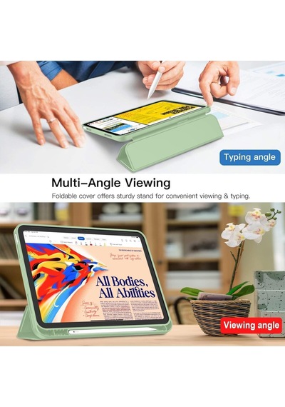 Apple Uyumlu iPad 11.nesil 2025 / 10.nesil 2022 Kalem Bölmeli Standlı Smart Kılıf Kapaklı Kılıf
