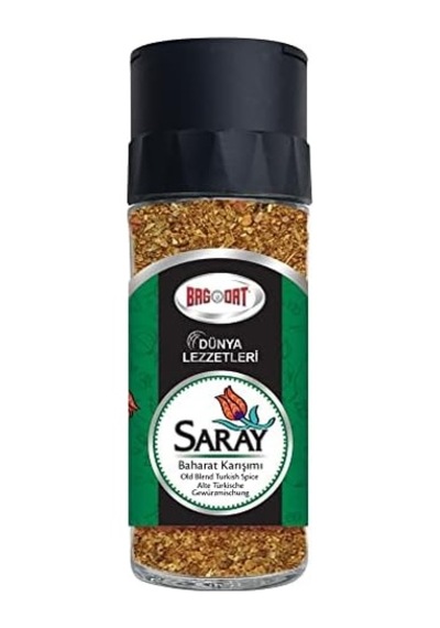 Saray Baharat Karışımı Tuzluk Kapak Cam Şişe 38 G Acı Kahverengi