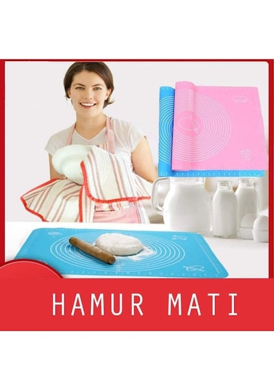 Busstier Silikon Ölçekli Hamur Açma Matı: Baklava, Börek, Ekmek, Mantı Ve Erişte İçin Yoğurma Matı 40 X 50 Diğer