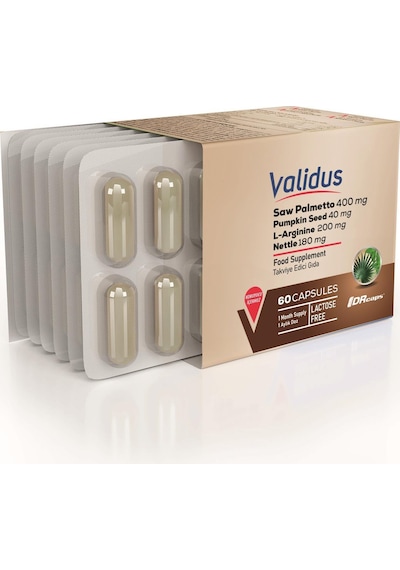 Validus Saw Palmetto 400 Mg L-arginine Pumpkin Seed Lycopene 60 Kapsül