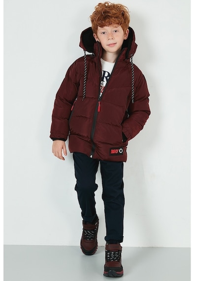 Lela Içi Peluş Astarlı Çıkarılabilir Kapüşonlu Şişme Erkek Çocuk Mont 5763038 Bordo