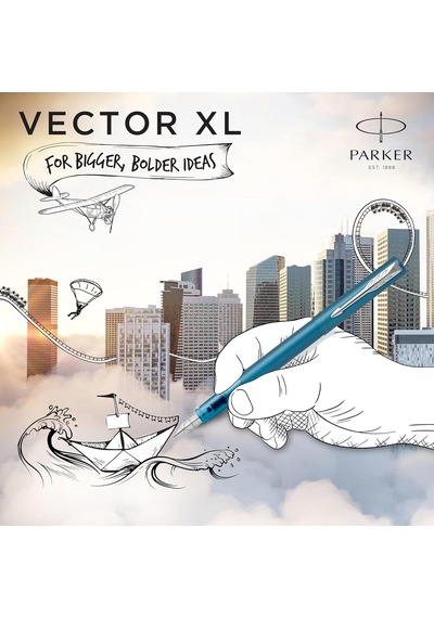 Parker Dolma Kalem Vector Xl Matte Teal M Blue Genel