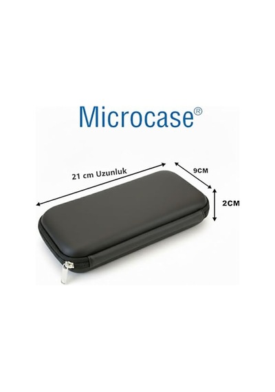Microcase Dokunmatik Kalem Pencil Kalemlik Fırça Set Kulaklık Kablo Organizer Kılıfı 21x9cm Al5356 Diğer
