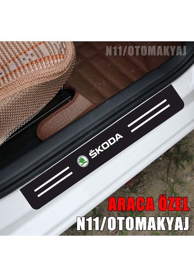 Skoda Kodiaq Kapı İç Koruma Ayaklık Sticker Markalı