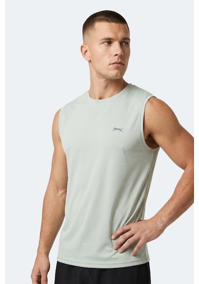 Slazenger Hazzar I Erkek Kolsuz Açık Yeşil Tişört