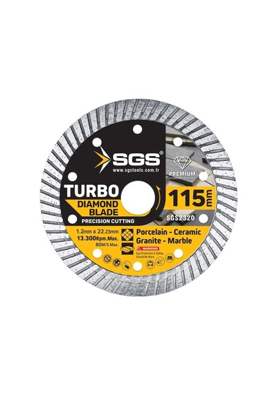 Sgs Granit Porselen Seramik Kesici 115 Mm Premıum Kalite Turbo