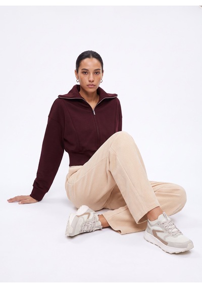 Discovery Expedition D6wl-swt3558 Bordo Kadın Sweatshirt Mürdüm