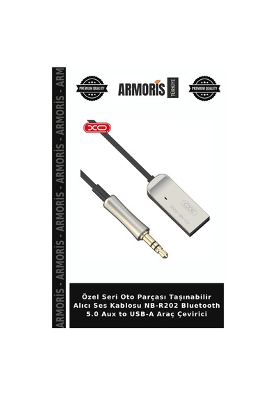 Özel Seri Oto Parçası Taşınabilir Alıcı Ses Kablosu Nb-r202 Bluetooth 5.0 Aux To Usb-a Araç Çevirici