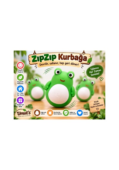 Zıpzıp Kurbağa Oyuncağı - Sevimli Tasarım - Süpriz Renk - 1 Adet - Çok Eğlenceli