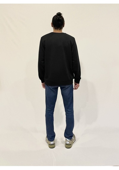 Erkek Bisiklet Yaka Rahat Kalıp 3 İplik Kalın Garnili Sweatshirt Spr24sw35 Siyah Erkek Bisiklet Yaka Rahat Kalıp 3 İplik Kalın Garnili Sweatshirt Spr24sw35 Siyah