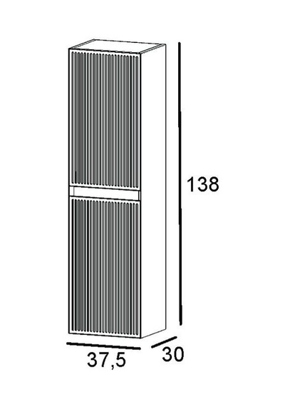 Denko Belgrad 40 Cm Antrasit Banyo Çamaşır Boy Dolabı Antrasit