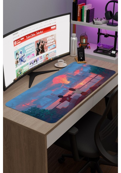 Akira Anime V2 - 90x40 Xxl Gaming Kauçuk Kaymaz Taban Mouse Pad Fare Altlığı