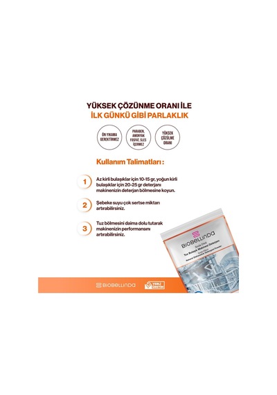 Doğal Toz Bulaşık Makinesi Deterjanı 650 Ml