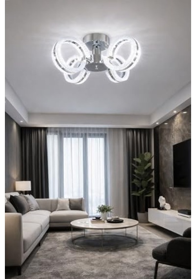 4 Lü Kobalt Avize 4xe27 Çok Renkli
