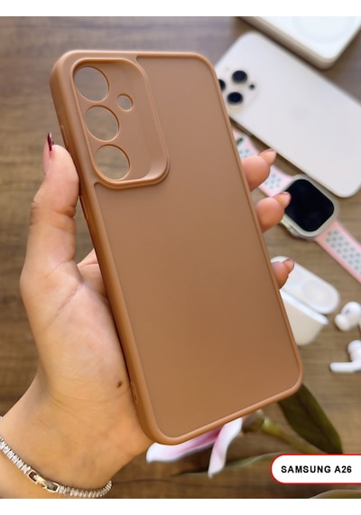 Samsung Galaxy A26 Uyumlu Kamera Korumalı Darbeye Dayanıklı Renk Atmayan Keep Silikon Kılıf Kahverengi