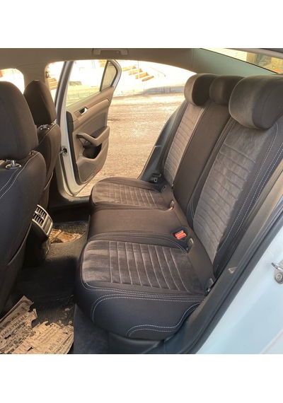 Volkswagen Passat B8 Uyumlu Araca Özel Oto Koltuk Kılıfı 158540 Siyah-füme