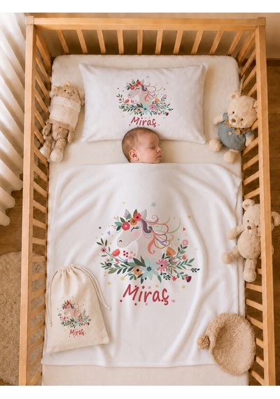 Pia Baby Kız Bebek İsimli %100 Pamuk Hastane Çıkışı 6 Parça Tulum Şapka Eldiven Hediye Seti 2076tybkyx Krem