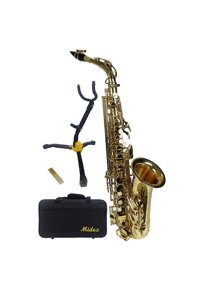 Midex Sf-8000St Standlı Profesyonel Alto Saksafon Stand Çanta Ve