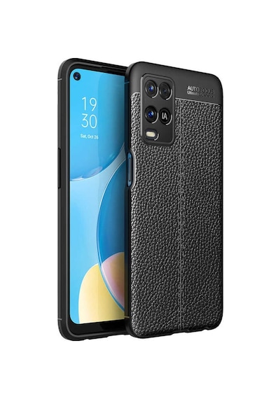 Oppo A54 4G Kılıf Zore Niss Deri Desenli Silikon Kılıf