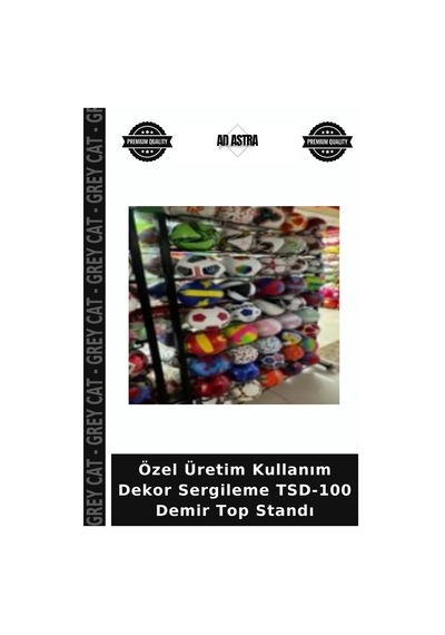 Özel Üretim Kullanım Dekor Sergileme Tsd-100 Demir Top Standı Çok Renkli