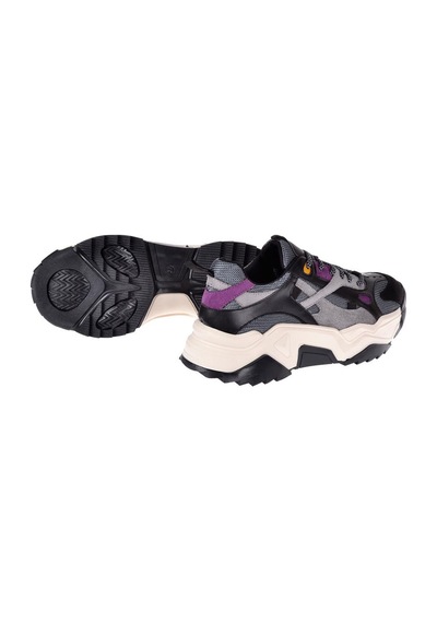 Pullman Kadın Spor Ayakkabı Sneaker Sms-65137 Siyah Mor-siyah Mor Siyah - Mor