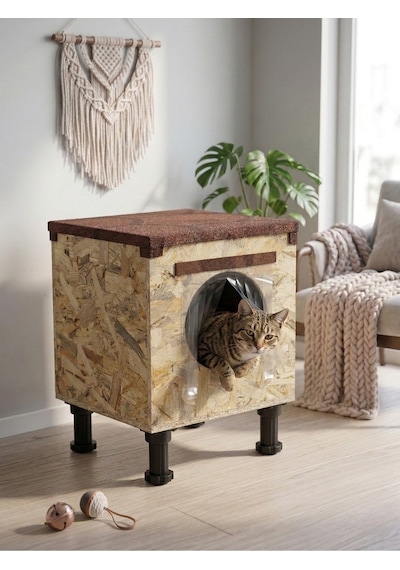 Osb Kedi Evi Kedi Yuvası Dış Mekan Su Geçirmez