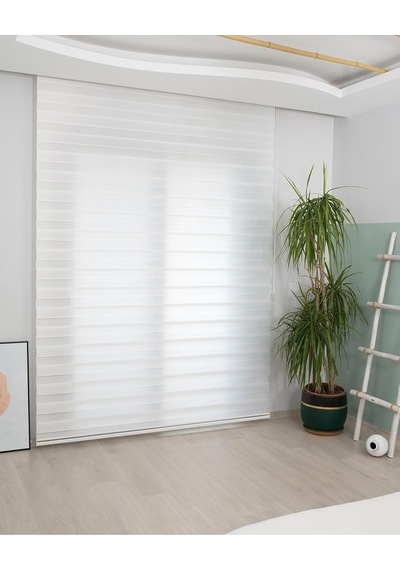 Zebra Stor Perde, Alüminyum Kasalı, Beyaz, 220 X 200 Cm İcl9000-44 Diğer