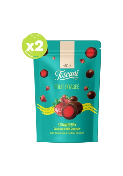 Sütlü Çikolata Kaplı Kurutulmuş Çilek Draje 2 X 60gr
