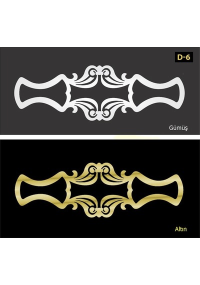 Eymenyapimarket Dekoratif Aynalı Pleksi Mobilya Dolap Süsü 40 X 13 Cm D-6 (177370115)