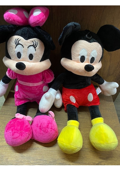 Oyuncak Pleuş Mickey Mouse +Minnie Mouse Set Figür Peluş