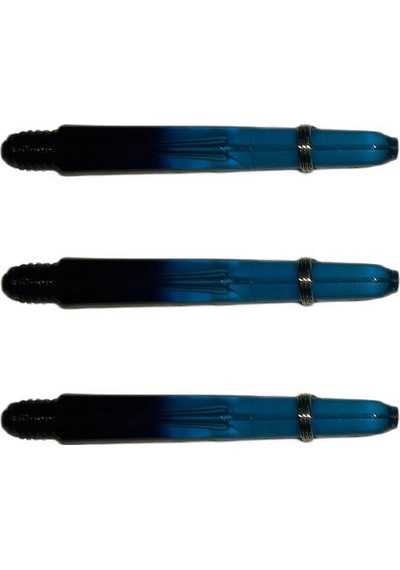 5 Set 15 Adet 35mm Mavi-siyah Polikarbon Şeffaf Dart Shaft-şaft