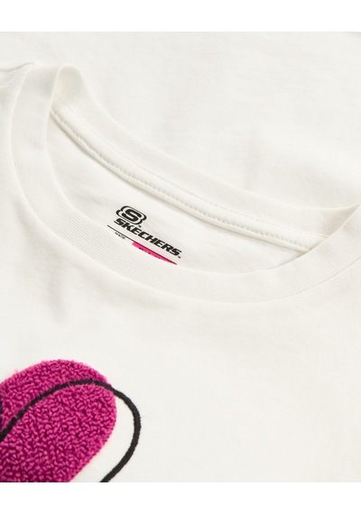 Skechers G Regular Hearty T-shirt Büyük Kız Çocuk Beyaz Sk2620130-3855