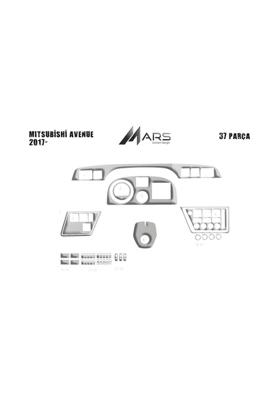 Mitsubishi Avenue Torpido Kaplama 2017 37 Parça Alüminyum