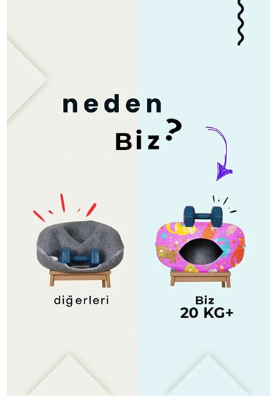 Desenli Donut Kedi Tüneli / Desenli Donut Kedi Yatağı / Donat Kedi Oyuncağı Pembe - 937386344