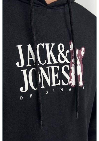 Jack & Jones Erkek Sweatshirt Siyah 12244219 Jorbeware Hood Fst 24kw21000122 W21002 Siyah