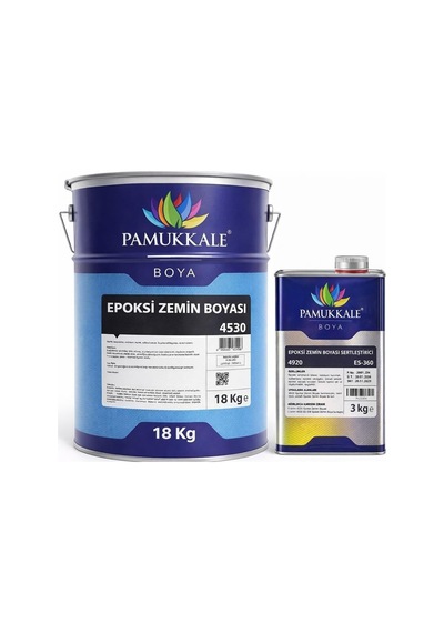 Tr 4530 Solventli Epoksi Zemin Boyası 21 Kg Turkuaz Ral 5018