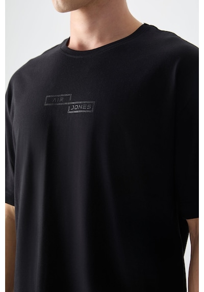 Air Jones Tommy Life Siyah %100 Pamuk Kalın Yumuşak Dokulu Oversize Fit Baskılı Erkek T-shirt - 88361 Siyah Air Jones Tommy Life Siyah %100 Pamuk Kalın Yumuşak Dokulu Oversize Fit Baskılı Erkek T-shirt - 88361 Siyah