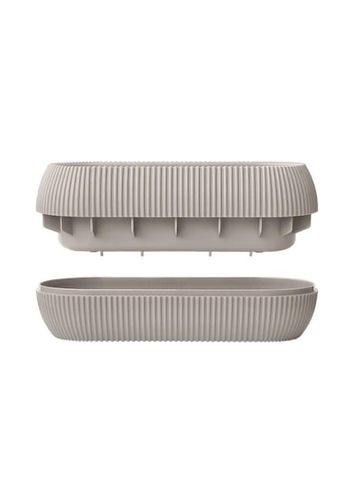 Omnipazar Krs Mercan Dekoratif Sukulent Kaktüs Plastik Saksı Takımı 6'lı Set Bej