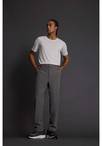 Defacto Defactofit Standart Fit Standart Paça Dokuma Sporcu Pantolon F2309ax25wngr83 Gri-gr83