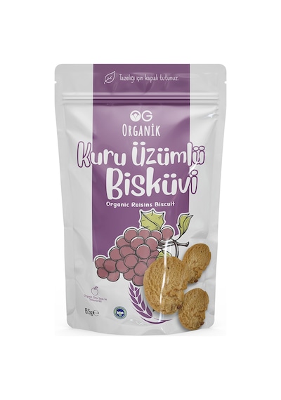 OG natural Organik Üzümlü Bisküvi 65 G