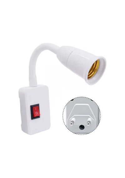 Ledx Dy-105 Prizi E27 Duya Dünüştürücü Açma Kapama Anahtarlı Oynar Başlıklı Duy