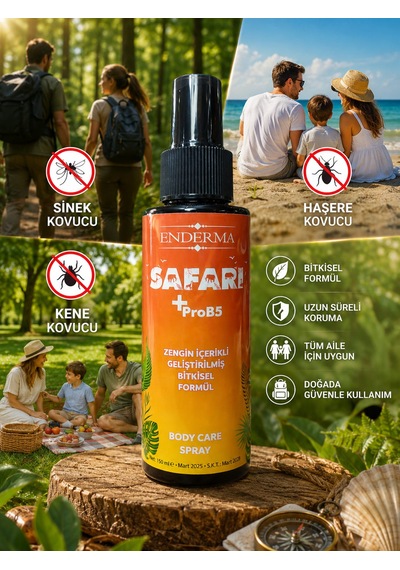 Enderma Safari Sprey 110 Ml + Prob5 Sinek Kovucu Doğal Sprey 2 Şişe
