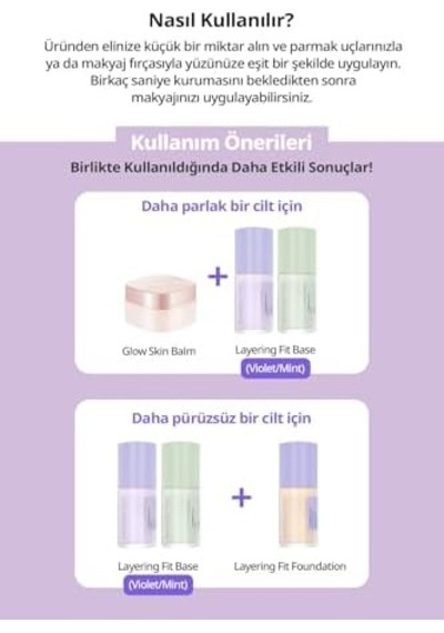 Missha Renk Eşitsizliklerini Nötrleyen Pürüzsüzleştiren Nemlendirici Makyaj Bazı Layering Fit Base , 111136