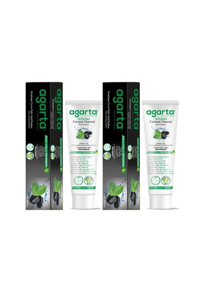 Agarta Doğal Diş Macunu 100ml Aktif Karbonlu 2 Li Set