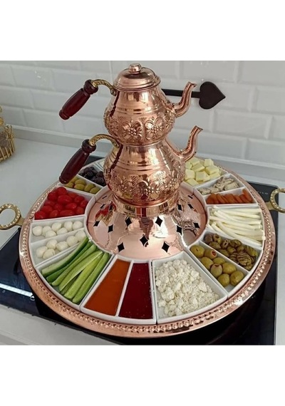 Bakır Kahvaltı Servis.Sunum Seti.