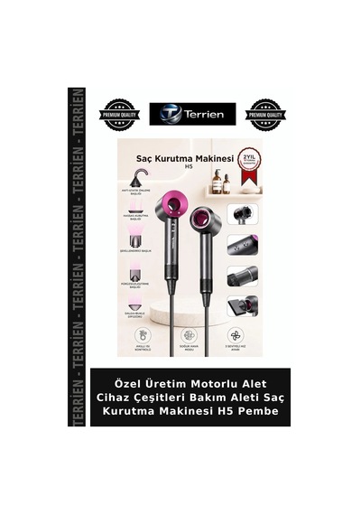 Özel Üretim Motorlu Alet Cihaz Çeşitleri Bakım Aleti Saç Kurutma Makinesi H5 Pembe