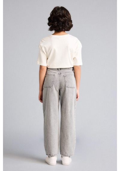 Defacto Wıde Leg Düz Paça Jean Pantolon Erkek Çocuk F8433a826smnm55 Gri-nm55