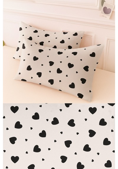 Lionas Desenli Pamuklu Kalpli Desen Yastık Kılıfı 2 Adet 50 X 70 Cm Siyah