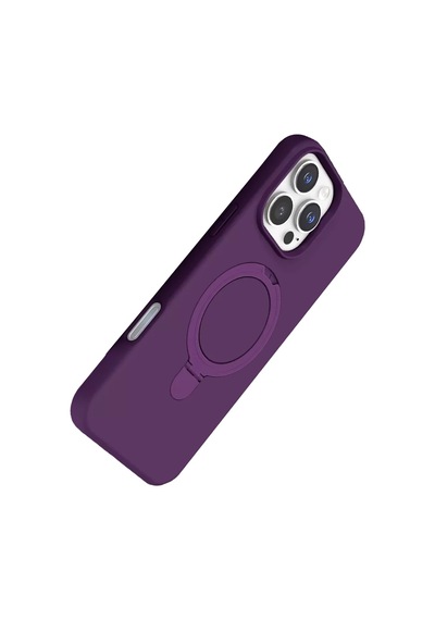 Newface Apple İphone 16 Pro Max Regal Magsafe Standlı Kapak - Derin Mor